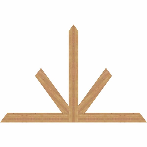 Ekena Millwork Saratoga Timber Gable Bracket, Western Red Cedar, 84"W x 56"H x 1 1/2"D x 5 1/2"F, 16/12 Pitch GBW084X56X0206SAR00SWR - main